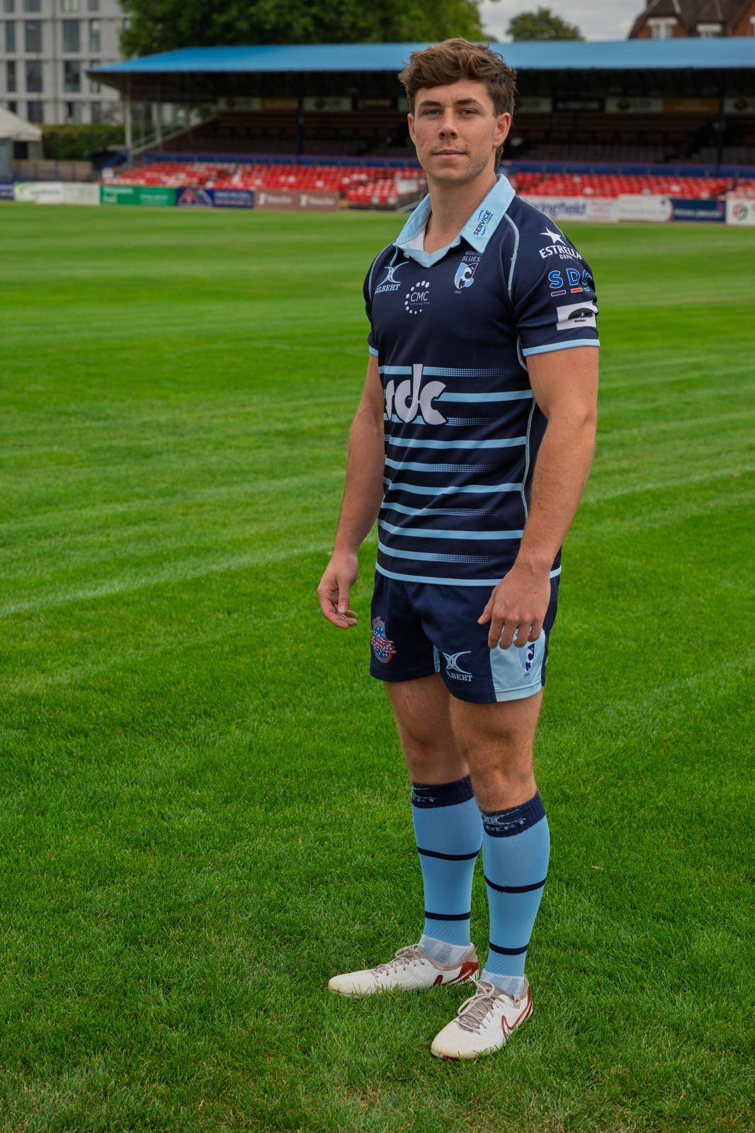 Tom Price on the field in professional rugby kit